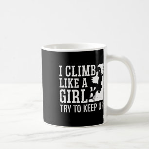 Bouldering-Bergsteigerin Kletterin Mädchen Kaffeetasse