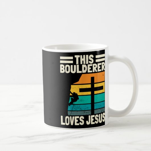 Bouldering Christians Climber Boulderer Artificial Kaffeetasse (Rechts)