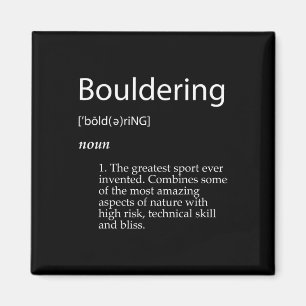 Bouldering-Definition Berg Fels Bergkletterer Magnet