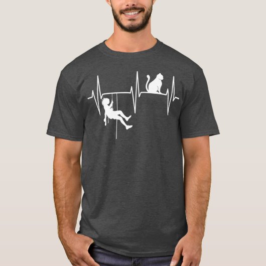 Bouldering Funny Cat Lover Rock Climbing Free T-Shirt (Vorderseite)