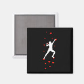 Bouldering Hearts Kletterer Boulderer Künstlicher Magnet (Vorderseite/Rückseite)