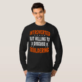 Bouldering Introvert Boulderer Climber Artificial T-Shirt (Vorne ganz)