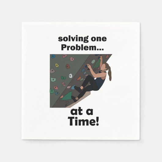 Bouldering-Problemlöser Kletterparty Serviette (Vorderseite)