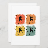 Bouldering Retro Pop Art Climbing Einladung (Vorne/Hinten)