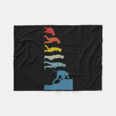 Bouldering Rock Climbing Evolution Dad  Fleecedecke (Vorderseite (Horizontal))