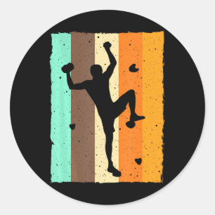 Bouldering Rock Climbing für Runder Aufkleber