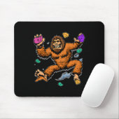 Bouldering Sasquatch Mountain Climber Bigfoot Rock Mousepad (Mit Mouse)