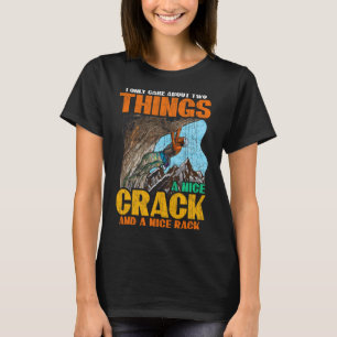 Bouldering Schöner Riss und Rack Bouldering Ich T-Shirt