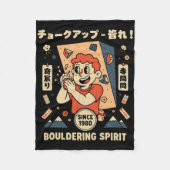 Bouldering Spirit Climbing Adventure  Fleecedecke (Vorderseite)