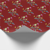 Bouldering Stickman Geschenkpapier (Ecke)