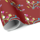 Bouldering Stickman Geschenkpapier (Rolleneckpunkt)