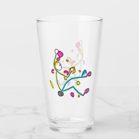 Bouldering Stickman Glas (Rückseite)