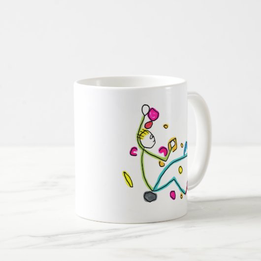 Bouldering Stickman Kaffeetasse (VorderseiteRechts)
