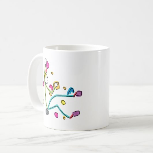 Bouldering Stickman Kaffeetasse (Vorderseite Links)