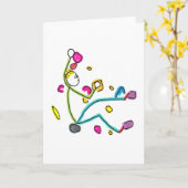 Bouldering Stickman Karte (Gelbe Blume)