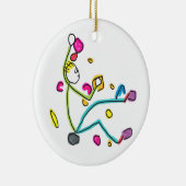 Bouldering Stickman Keramik Ornament (Rechts)