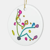Bouldering Stickman Keramik Ornament (Links)