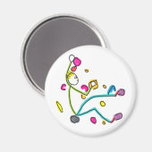 Bouldering Stickman Magnet (Vorderseite/Rückseite)