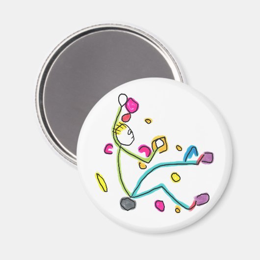 Bouldering Stickman Magnet (Vorderseite/Rückseite)