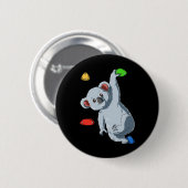 Bouldering- und Felsenkletter-Koala Button (Vorne & Hinten)