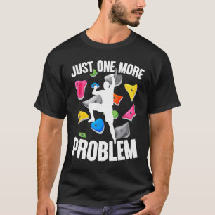 Bouldering und Indoor-Klettern, Kletterer und B T-Shirt