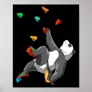 Bouldering- und Rock Climbing-Panda Poster