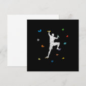 Bouldering Wall Climber Gift Idea Einladung (Vorne/Hinten)