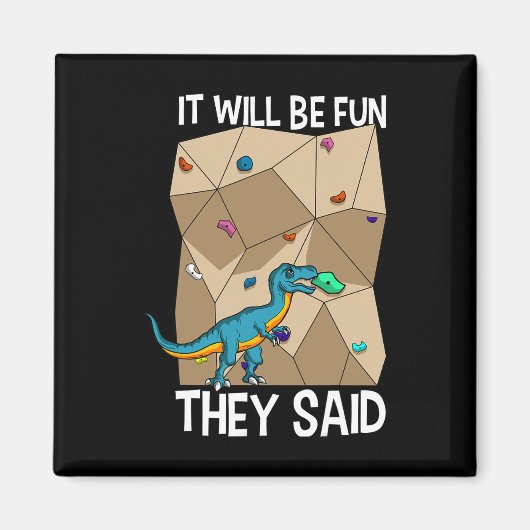 Boulderingkletterer Boulderer Künstlicher Dinosaur Magnet (Vorne)