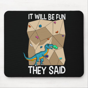 Boulderingkletterer Boulderer Künstlicher Dinosaur Mousepad