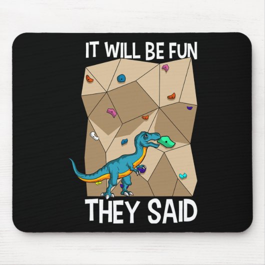 Boulderingkletterer Boulderer Künstlicher Dinosaur Mousepad (Vorne)