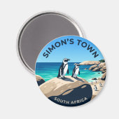 Boulders Beach Pinguine Südafrika Magnet (Vorderseite/Rückseite)