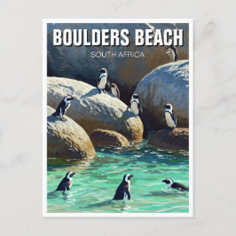 Boulders Beach Pinguine Südafrika Reisen Postkarte