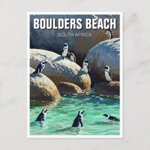 Boulders Beach Pinguine Südafrika Reisen Postkarte