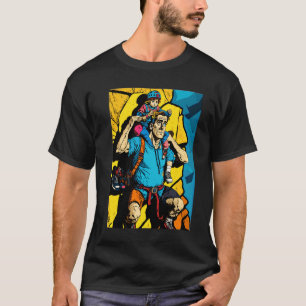 Boulderwand-Kletter-Enthusiasten Retro-Innenraum T-Shirt