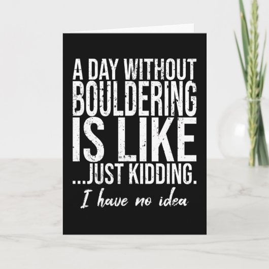 Boulding lustiges Sportgeschenk Karte (Vorderseite)