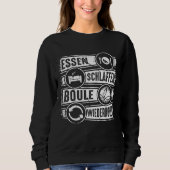 Boule Essen Sleep Repeat Petanque Boules Sweatshirt (Vorderseite)