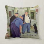 Boules-Spieler Kissen<br><div class="desc">Boules-Spieler (Öl auf Leinwand) Loxton Margaret/private Sammlung/Bridgeman Bilder rollt u. Skittles Frankreich (ausschließlich Paris) - Europa-Ball-Sport-Europa Innenspiel-ländliche Szenen</div>