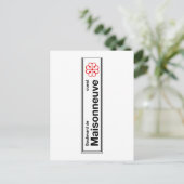 Boulevard de Maisonneuve, Montreal Street Sign Postkarte (Stehend Vorderseite)