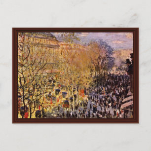 Boulevard des Capucines in Paris von Claude Monet Postkarte