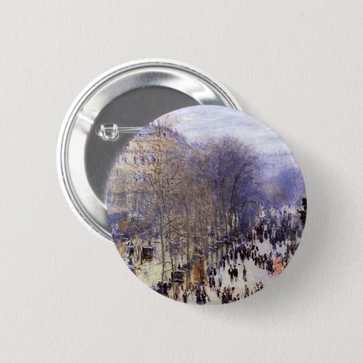 Boulevard des Capucines von Claude Monet Button (Vorne & Hinten)
