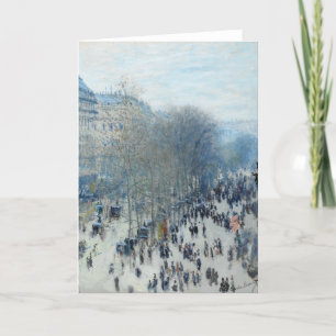 Boulevard des Capucines von Claude Monet Feiertagskarte