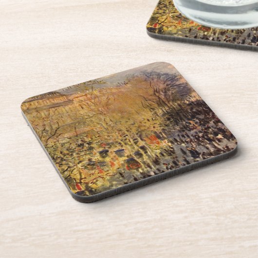 Boulevard des Capucines von Claude Monet Getränkeuntersetzer (Linke Seite)