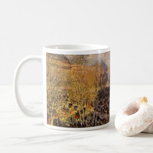 Boulevard des Capucines von Claude Monet Kaffeetasse (Mit Donut)