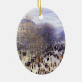 Boulevard des Capucines von Claude Monet Keramik Ornament (Hinten)