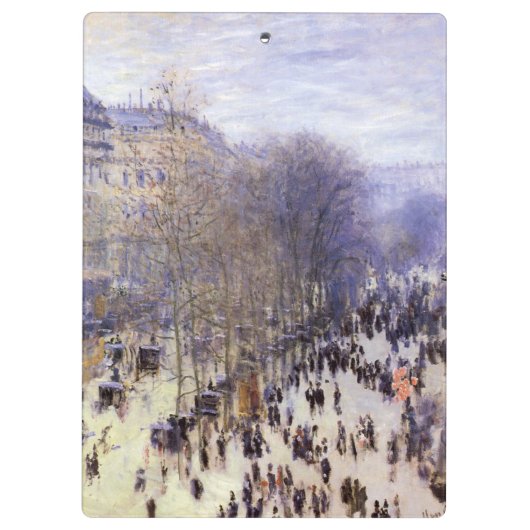 Boulevard des Capucines von Claude Monet Klemmbrett (Rückseite)