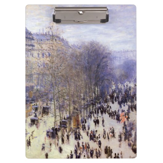Boulevard des Capucines von Claude Monet Klemmbrett (Vorderseite)