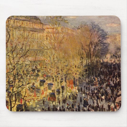 Boulevard des Capucines von Claude Monet Mousepad (Vorne)