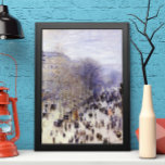 Boulevard des Capucines von Claude Monet Poster<br><div class="desc">Der Boulevard des Capucines (1873) von Claude Monet ist ein Vintager Impressionismus, ein Kunststadtbild mit einer Straßenszene in Paris, Frankreich. Der Boulevard des Capucines ist einer der vier "Großen Boulevards" in Paris, einer Kette von Boulevards, die von Ost nach West verläuft, zu der auch der Boulevard de la Madeleine, der...</div>