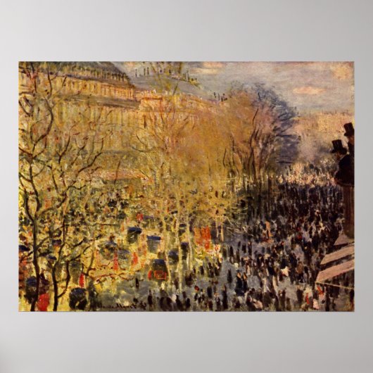 Boulevard des Capucines von Claude Monet Poster (Vorne)