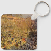 Boulevard des Capucines von Claude Monet Schlüsselanhänger (Rückseite)